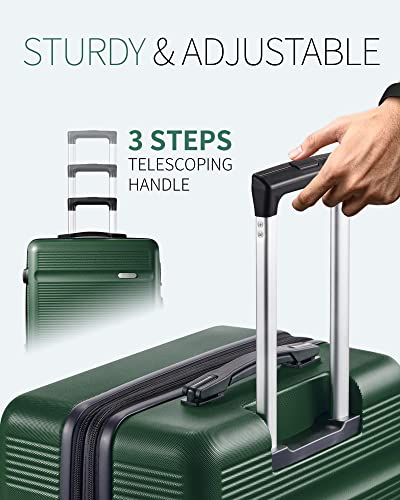 Zitahli Expandable Hardside Suitcase, 24in (Dark Green)