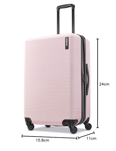 American Tourister Hardside Spinner Suitcase, Pink Blush, 24-Inch