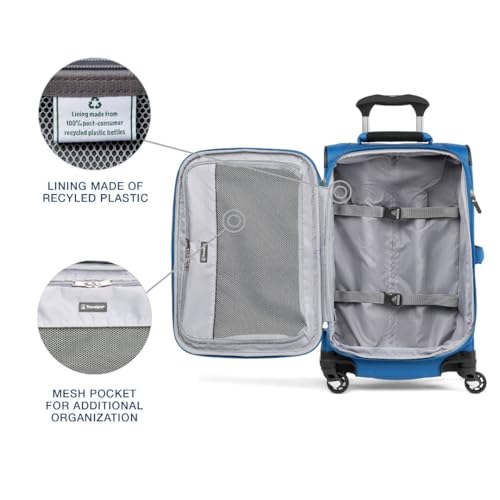 Travelpro 5 Softside Expandable Carry-On Luggage, Azure Blue