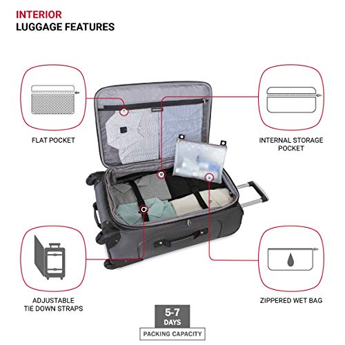 SwissGear Sion Dark Grey Expandable Roller Suitcase