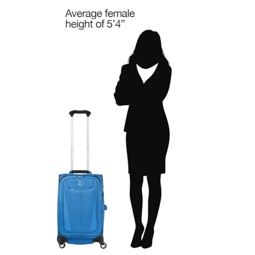 Travelpro 5 Softside Expandable Carry-On Luggage, Azure Blue
