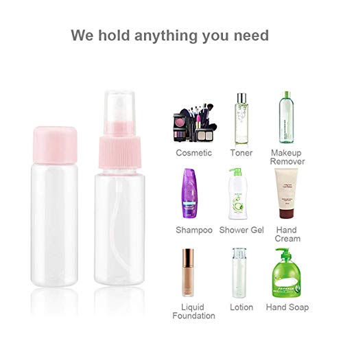 11-Piece Clear PET Travel Bottles Kit for Toiletries