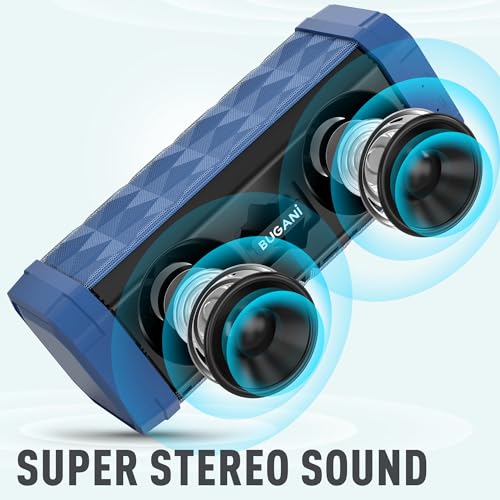 Bluetooth Speaker, Portable Stereo Sound for Travel, Blue