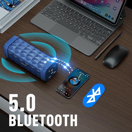 Bluetooth Speaker, Portable Stereo Sound for Travel, Blue