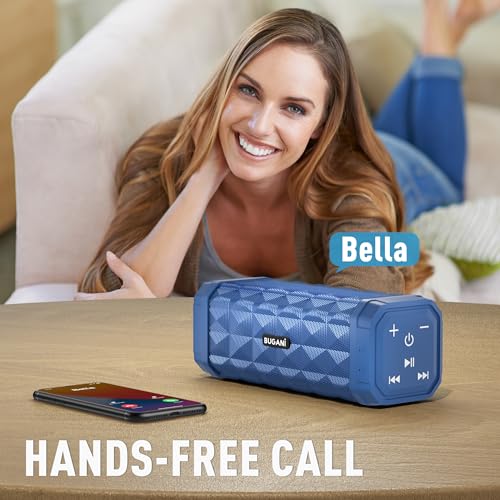 Bluetooth Speaker, Portable Stereo Sound for Travel, Blue