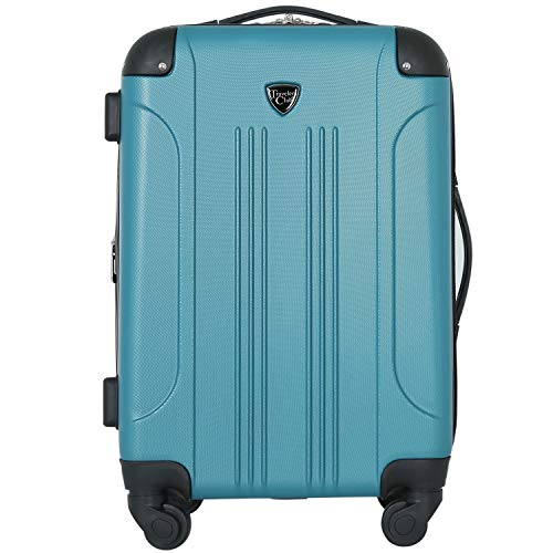 Chicago Hardside Expandable Spinner Luggage, Teal, 20