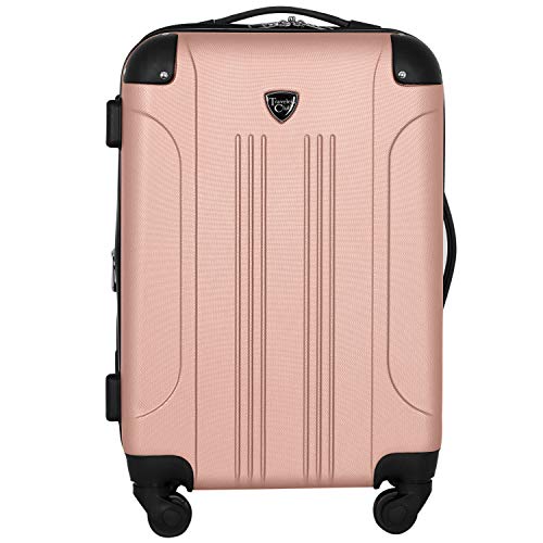 Rose Gold Chicago Expandable Spinner, 20" Carry-On