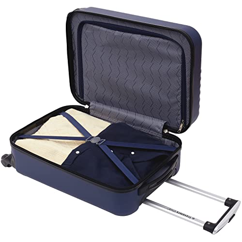 Navy Blue Cosmo Hardside Spinner Luggage, 20-Inch