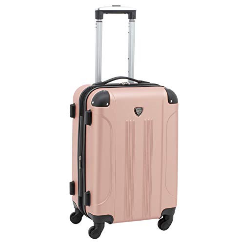 Rose Gold Chicago Expandable Spinner, 20" Carry-On