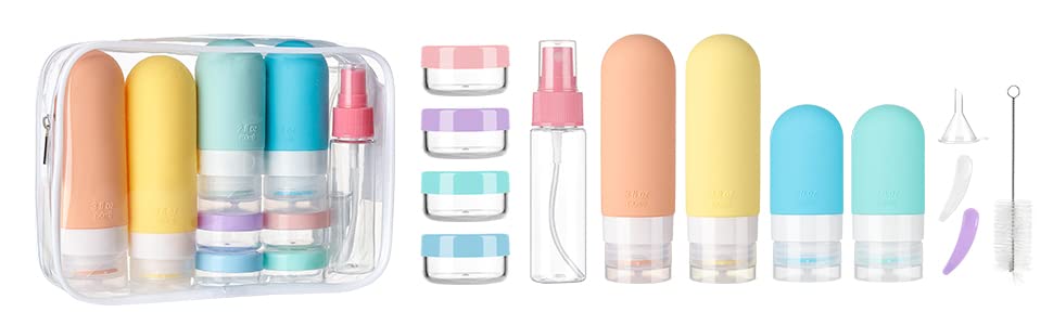 Depoza 16 Pack Silicone Travel Bottle Set