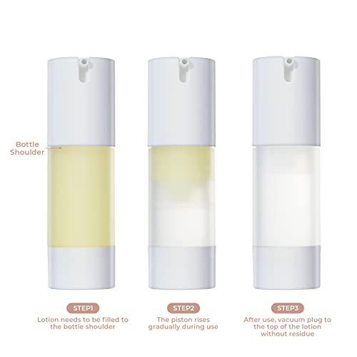 Airless Pump Bottles for Travel - Set of 6