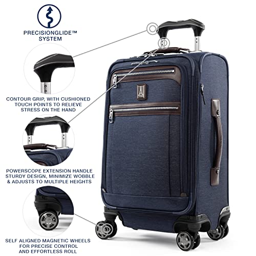 Travelpro Elite Softside Expandable Carry On Luggage, True Navy