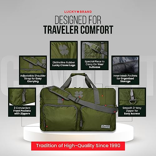 65L Foldable Duffel Bag, Loden Green