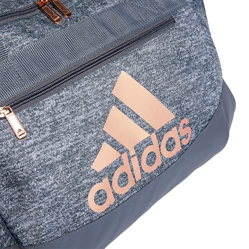 adidas Small Duffel Bag, Gray/Rose Gold, One Size