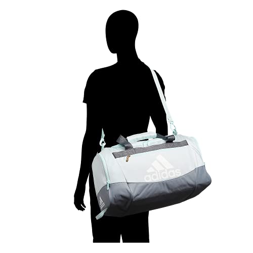 adidas Small Duffel Bag, Gray/Rose Gold, One Size