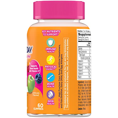 Teen Girl Multivitamin Gummies, Immune Support, Energy Boost, 60ct