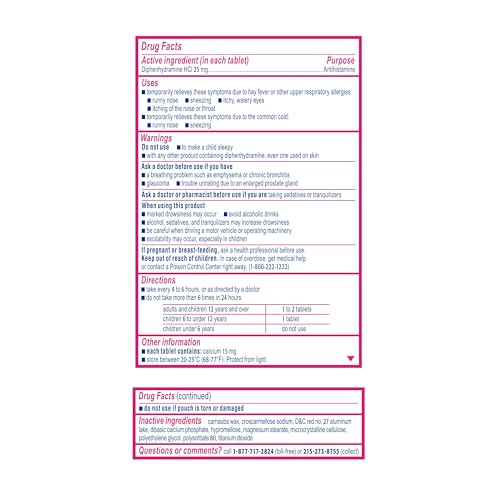 Benadryl Allergy Relief Tablets - On-The-Go Pack