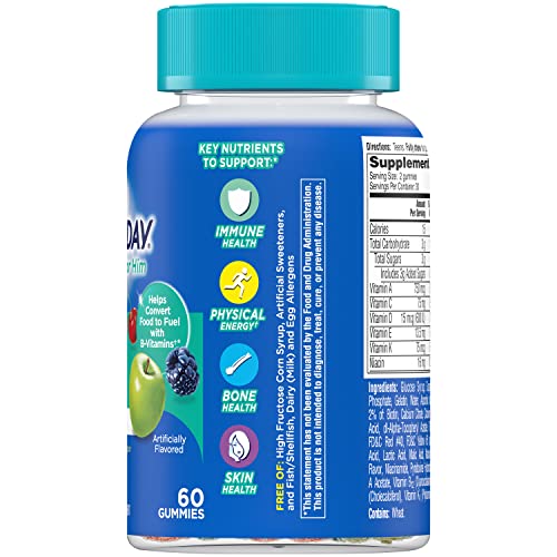 Teen Boy Gummy Multivitamins with Immune Support, 60 Count