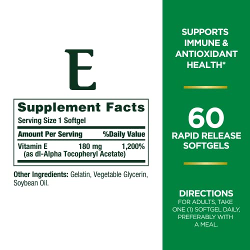 Nature's Bounty Vitamin E Softgels - 400iu, 120ct