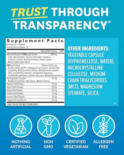 Digestive Enzymes with Probiotics - Gut Health & Bloating Relief