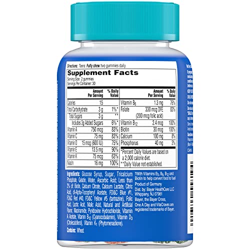 Teen Boy Gummy Multivitamins with Immune Support, 60 Count