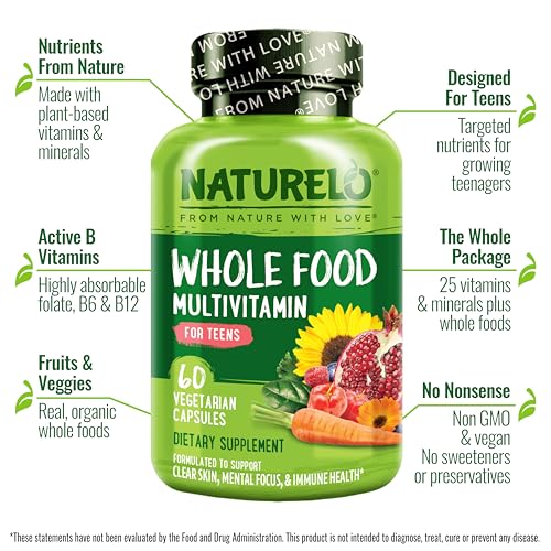 Teen Whole Food Multivitamin - Organic Vegan - 60 Capsules