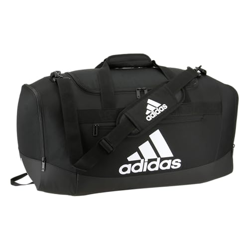 adidas Defender 4 Duffel Bag, Black/White, One Size