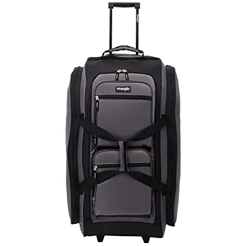 Wrangler 30" Charcoal Rolling Duffel Suitcase