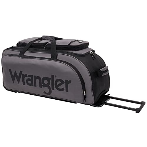 Wrangler 30" Charcoal Rolling Duffel Suitcase