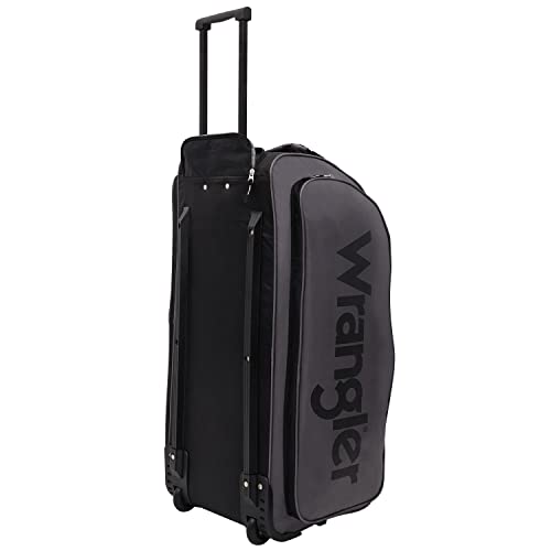 Wrangler 30" Charcoal Rolling Duffel Suitcase