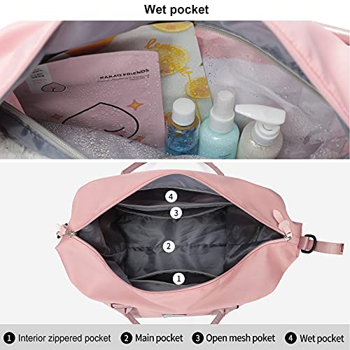 Pink Women's Travel Duffel Bag - HYC00