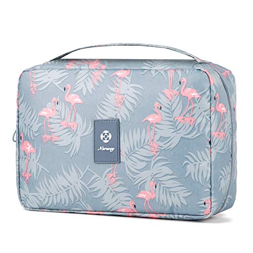 Women's Hanging Toiletry Bag - Flamingo Design