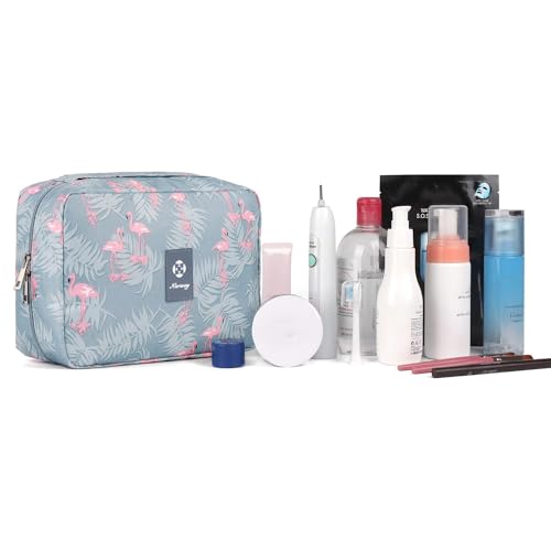 Women's Hanging Toiletry Bag - Flamingo Design