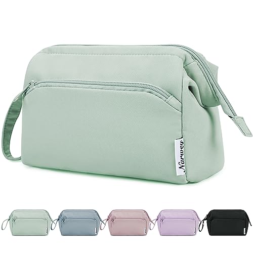 Narwey Wide-open Travel Makeup Bag - Mint Green