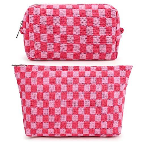 Large Checkered Travel Toiletry Bag Organizer for Women