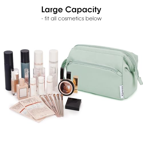 Narwey Wide-open Travel Makeup Bag - Mint Green