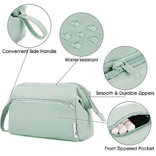 Narwey Wide-open Travel Makeup Bag - Mint Green
