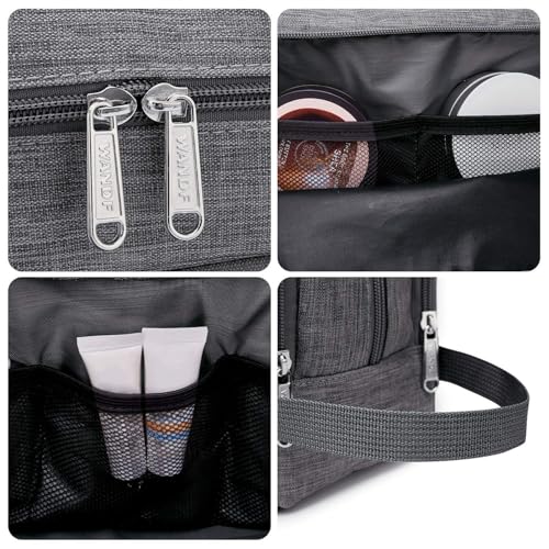 Men's Hanging Dopp Kit Shaving Bag - Denim Grey