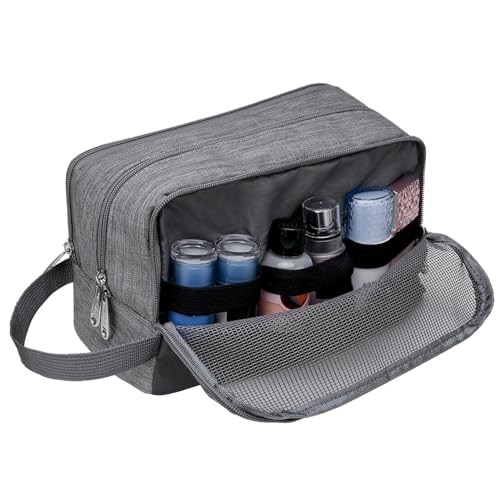 Men's Hanging Dopp Kit Shaving Bag - Denim Grey