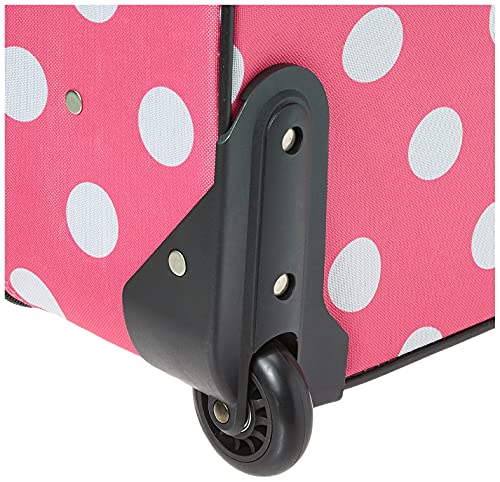 Rockland Pink Dots 2-Piece Upright Luggage Set