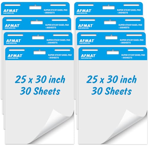 Large Flip Chart Pad: Self-Stick Easel Paper, 30 Sheets