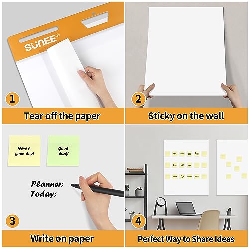 Large Stick Flip Chart Paper, Self Stick, 30 Sheets/Pad