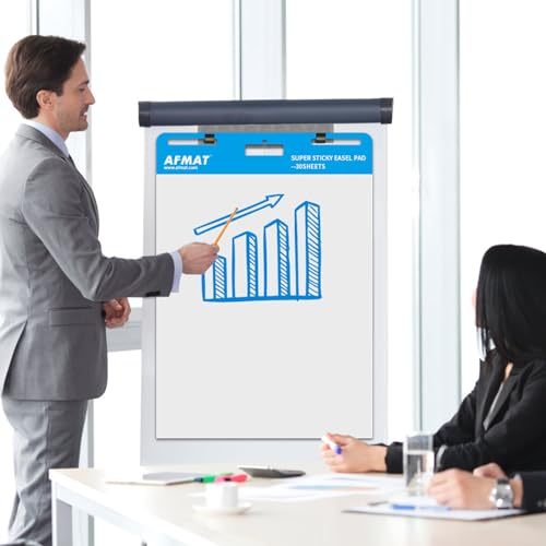 Large Flip Chart Pad: Self-Stick Easel Paper, 30 Sheets