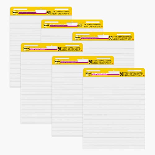 Large White Lined Flip Chart Paper for Lean Six Sigma Training