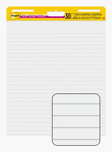 Large White Lined Flip Chart Paper for Lean Six Sigma Training