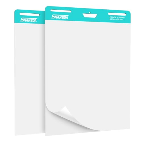 Large Self-Stick Easel Pad, Super Sticky & Bleed-Resistant