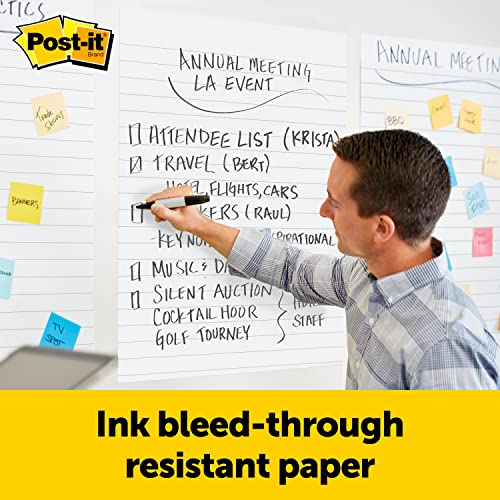 Large White Lined Flip Chart Paper for Lean Six Sigma Training