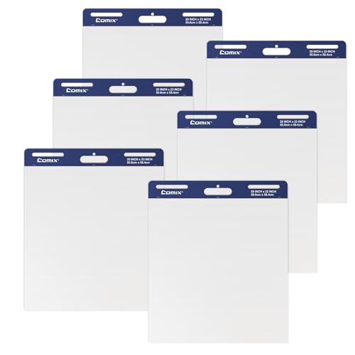 Large Self Stick Easel Paper, 30 Sheets/Pad, 6 Pads/Pack