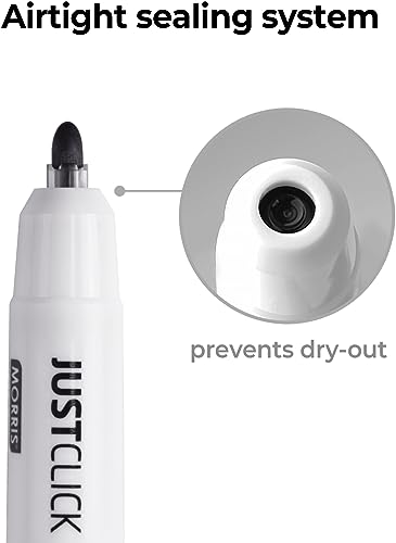 12-count retractable dry erase markers, bullet tip