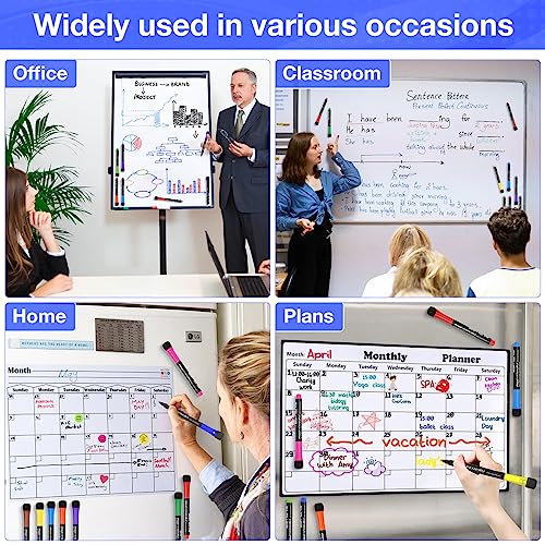 12-Color Magnetic Dry Erase Markers - Fine Point